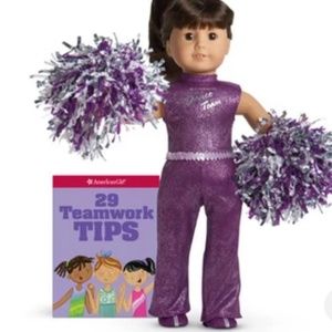 American Girl RETIRED Cheerleading Dance outfit + shoes + Pom Poms